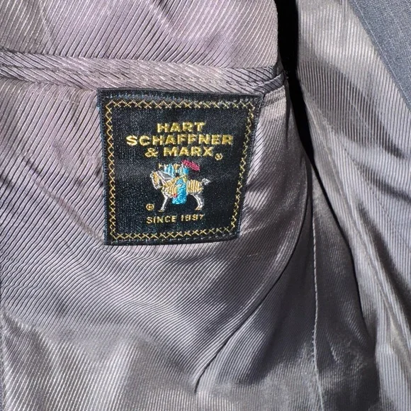 Hart Schaffner Marx Charcoal Pinstripe Suit